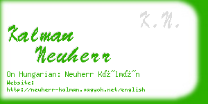 kalman neuherr business card